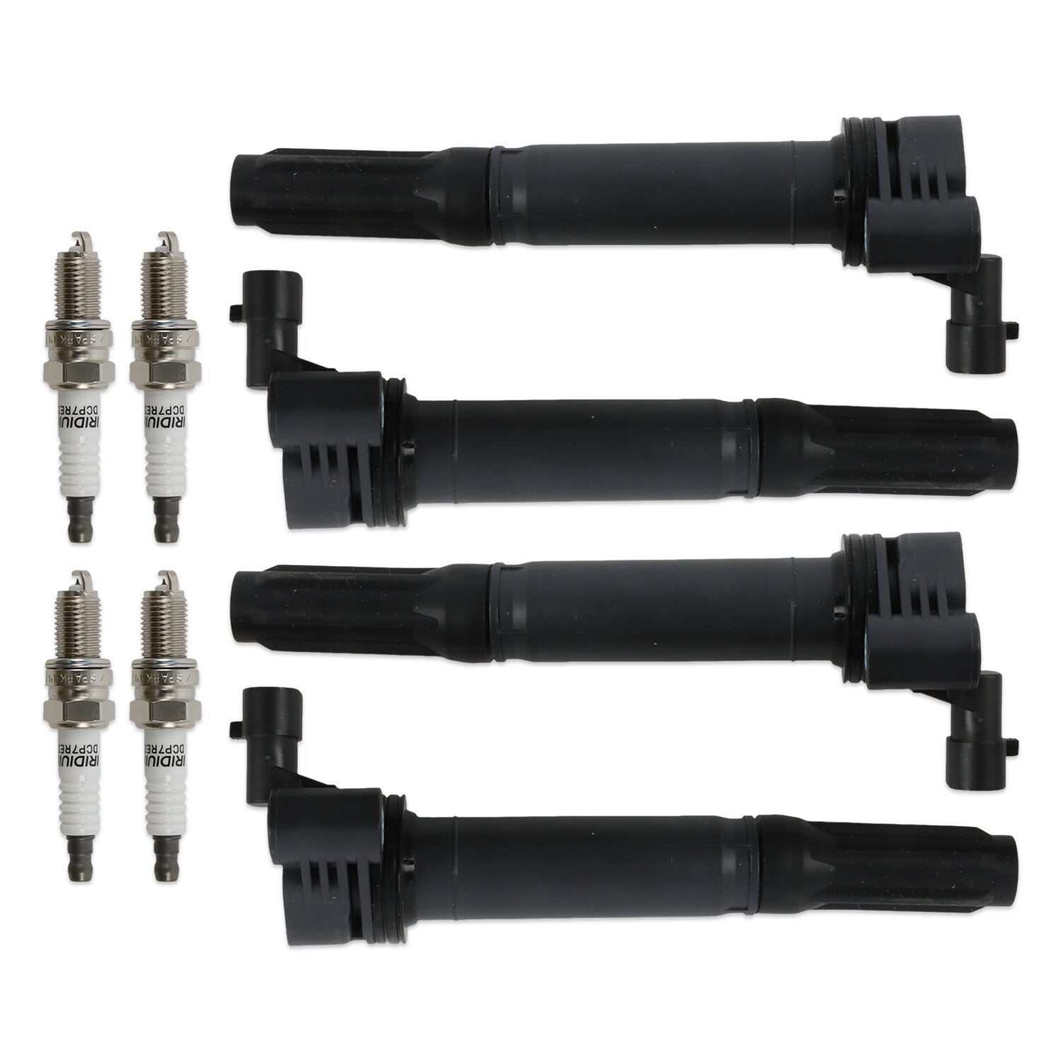 4pcs ignition coils+ 4pcs Iridium Spark Plugs for Fiat 500 2012-2017 UF649 97637