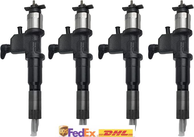 4X Fuel Injector 095000-6650 8-98030550-0 for Isuzu 6WG1 6WF1 Engine