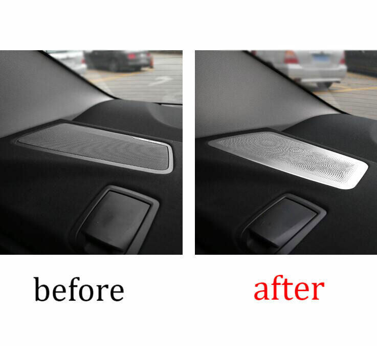 for BMW 5 Series G30 2018-2023 Silver Steel Inner Rear Side LR Horns Cover Trim