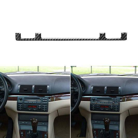 Carbon Fiber Center Console CD Middle Trim Cover for BMW 3 Series E46 1998-2005