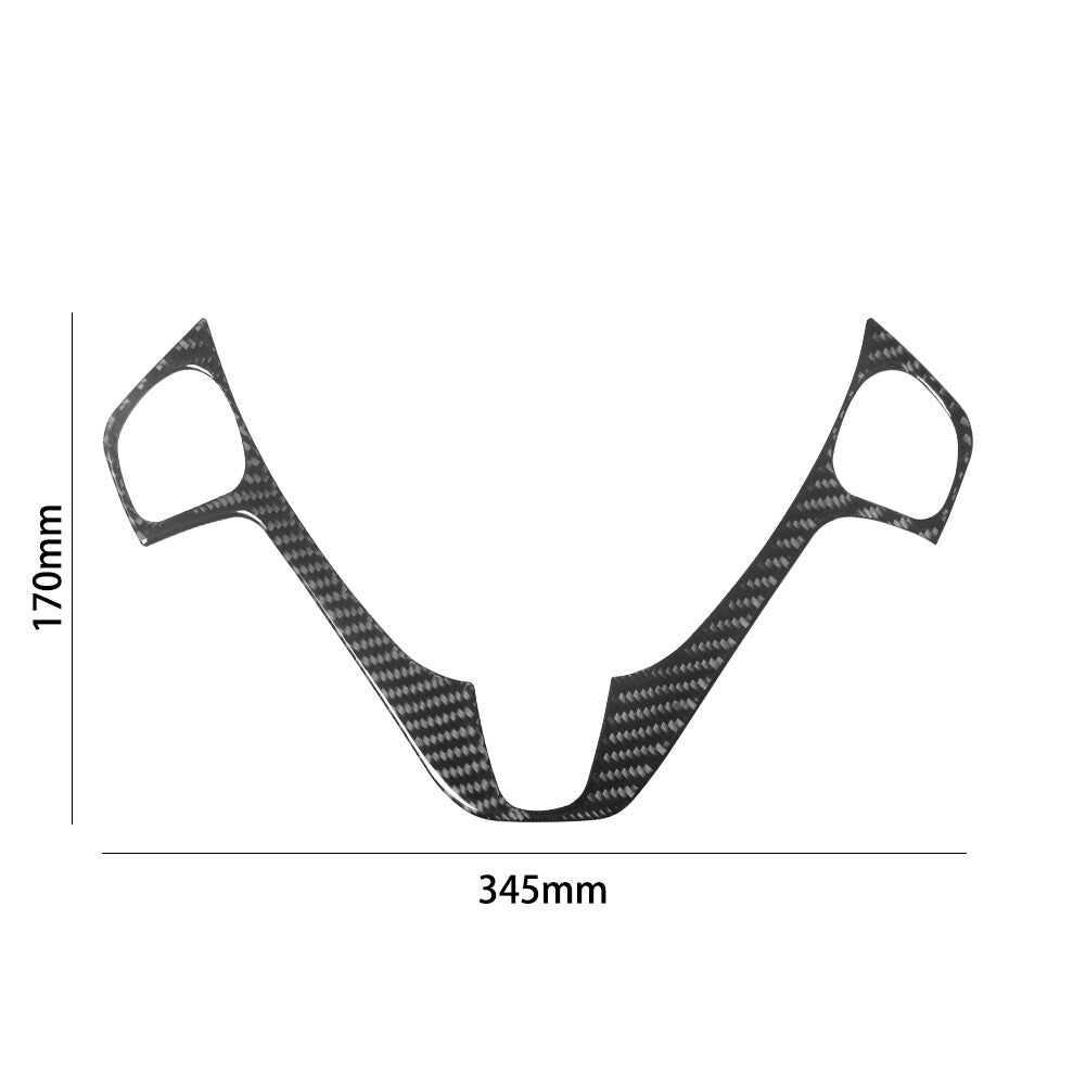 Carbon Fiber Interior Steering Wheel Accent Cover Trim for Ford Fiesta 2011-2015