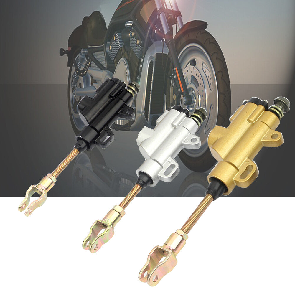 Silver Rear Hydraulic Brake Master Cylinder 50 125cc PIT Dirt Bike ATV Accessory