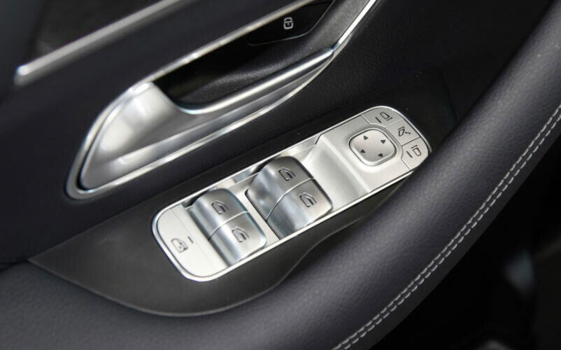 for Benz GLE GLS 2020-23 Carbon Fiber Look Window Lock Lift Panel Frame Trim 4P