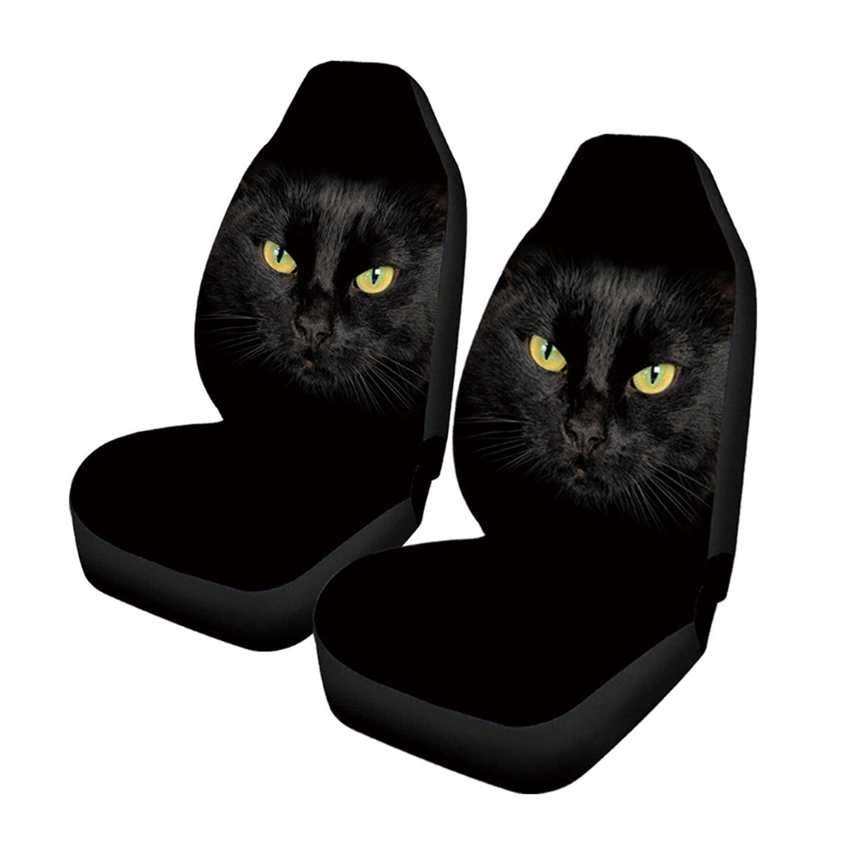 for Seat Cushion Car Front 2 Chair Black Cat Cover Accessory Protector Breathable