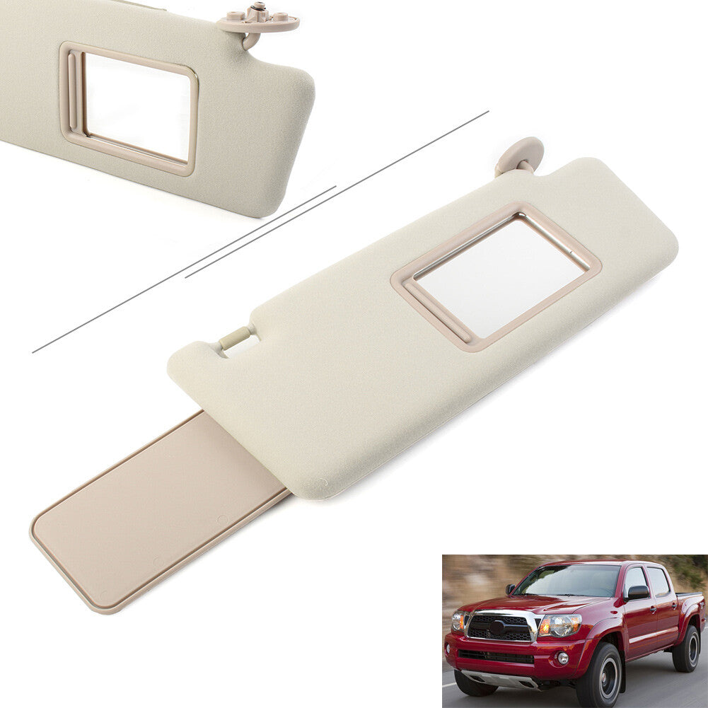 1X Right Passenger Side Sun Visor for Toyota Tacoma 2005-2015 W/O Light Beige