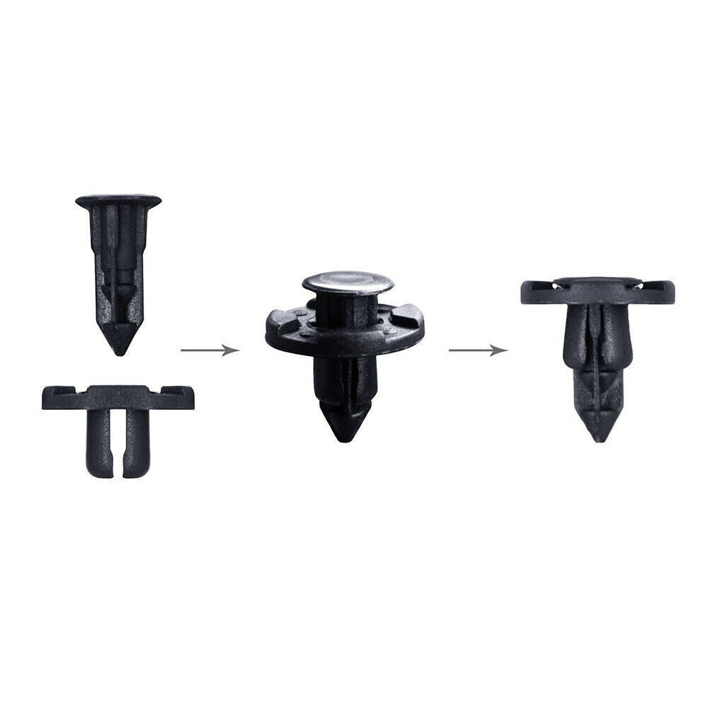 50PCS Plastic Car Rivets Fastener Fender Bumper Push Pin Clips Fit for Nissan 8mm