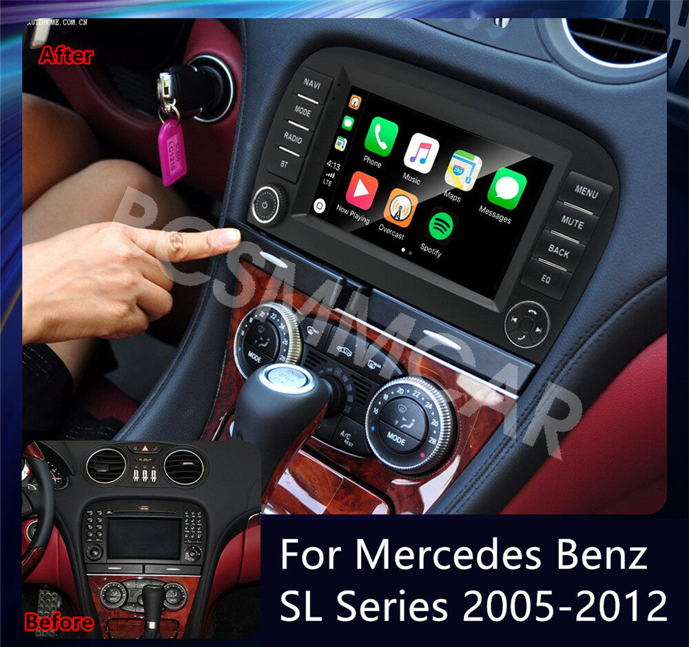 Car Stereo Radio GPS For Apple Carplay Fit For 2005-2012 for Mercedes Benz SL R230