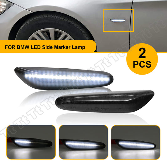 White LED sequential side marker lights for BMW E60, E61, E82, E88, E90, E91, E92, E93