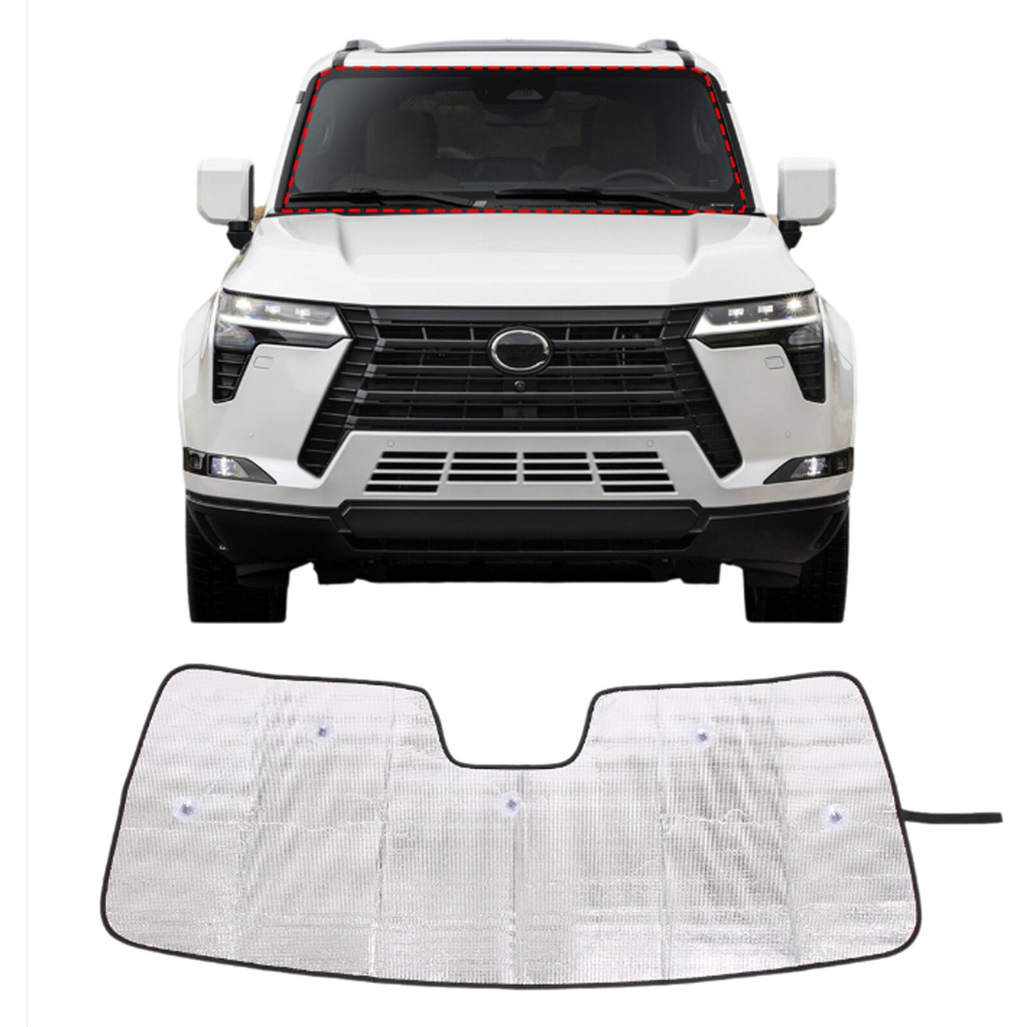 Front windshield sunshade cover for Lexus GX 2024+ UV block EP