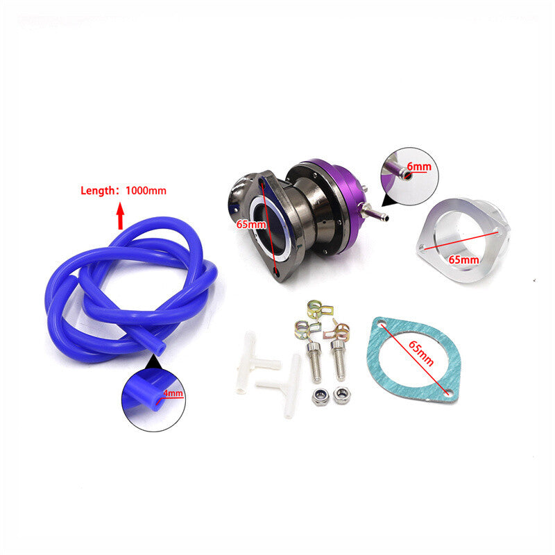 Billet Aluminum Type-RS Turbo Blow Off Valve+2.5/63mm BOV Flange Pipe Universal