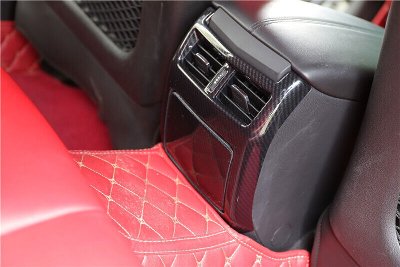 for Cadillac ATSL 14-17 ABS Carbon Fiber Rear Air Outlet Protector Panel Trim 2P