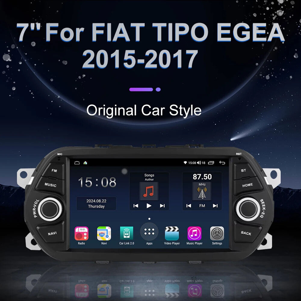 Android 15-17 for Fiat Tipo Egea GPS Carplay Car Radio Multimedia Player Screen