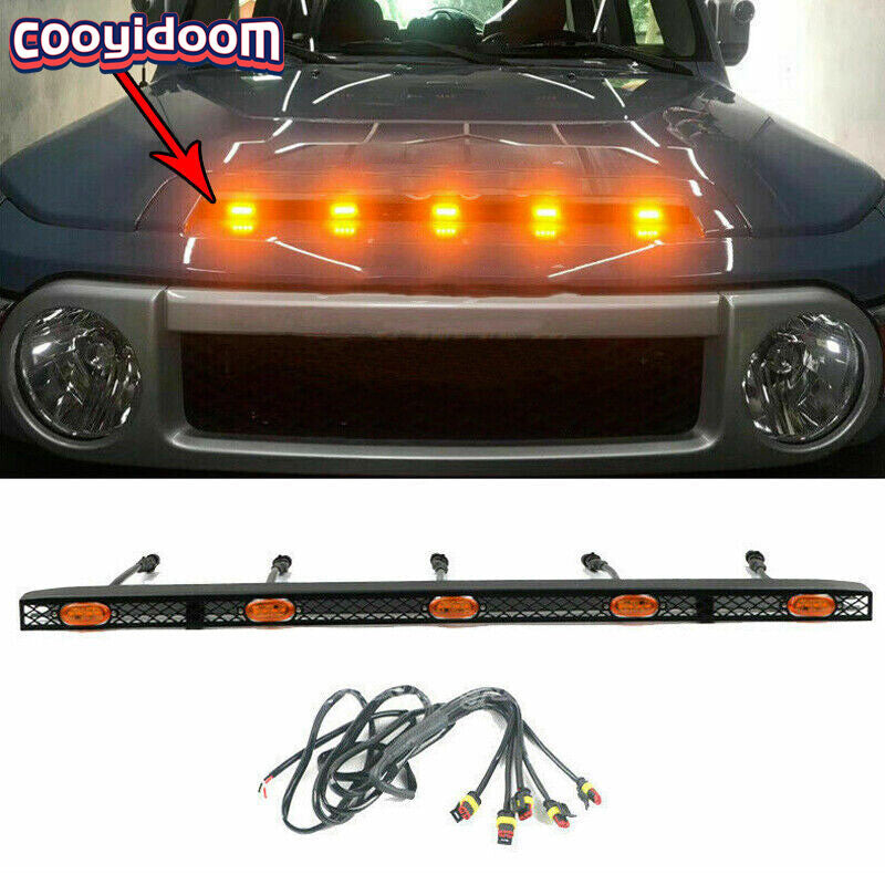 LED Car Helmet Light Strip Cover 5 LEDs for Toyota FJ Cruiser 2007-2021