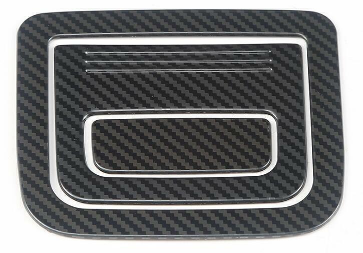 for Audi Q5 2018-2024 Carbon Fiber Steel Inner Rear Trunk Handle Cover Trim 3Pcs