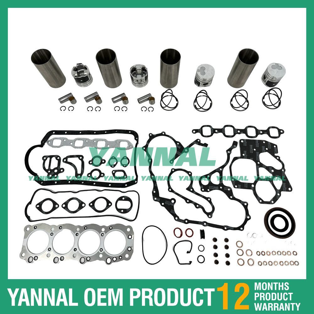 4-piece overhaul kit with washers for Isuzu 4FB1 Iseki TL3700 tractors
