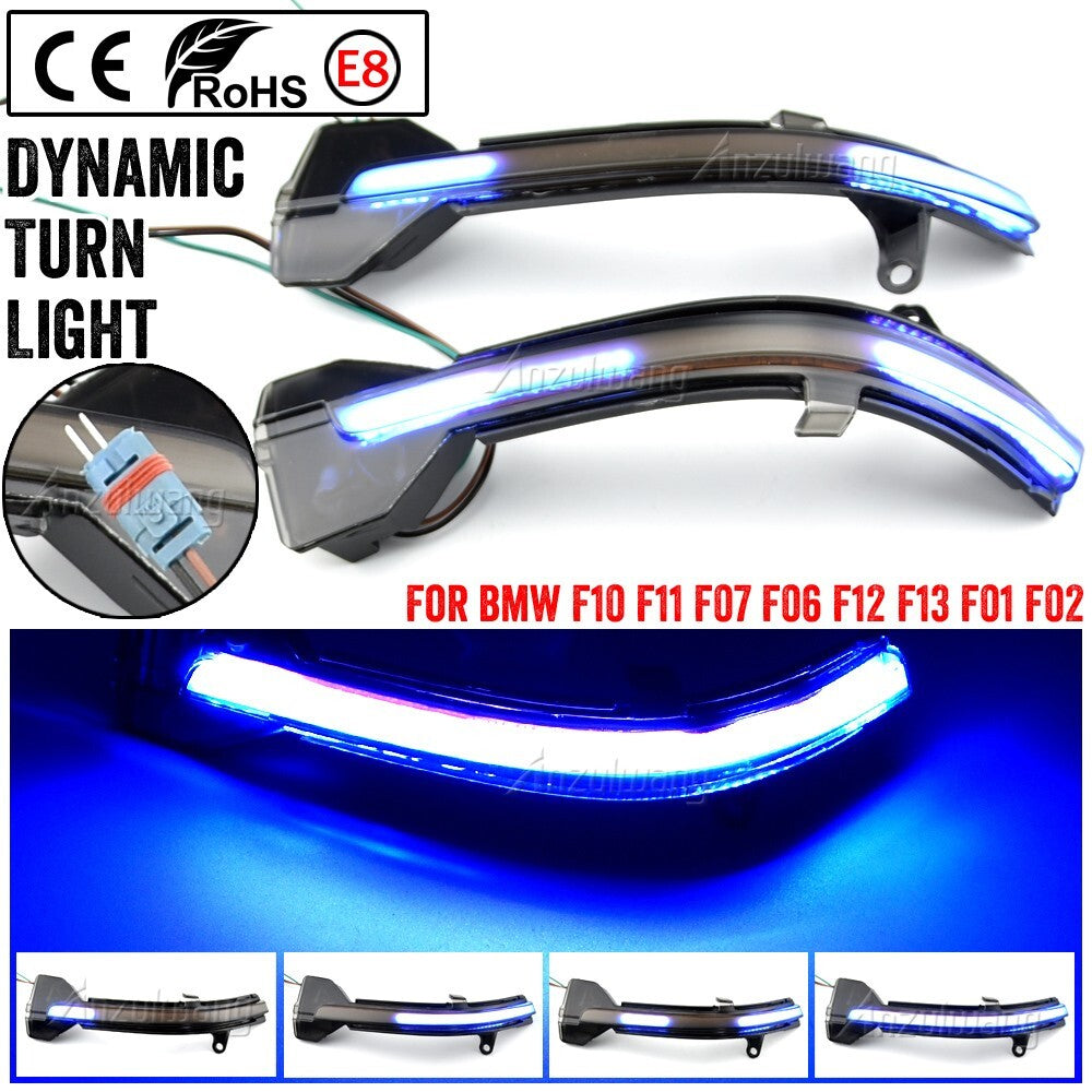 Dynamic LED Wing Mirror Indicator Turn Signal Light for BMW F10 F11 F07 F02 F01