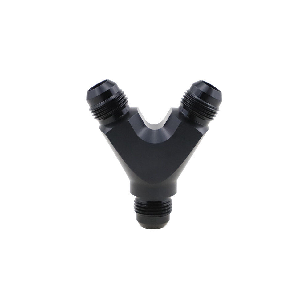 Black 8AN Y Block Fuel Y Connector Coupler 8/8/8 T -8/-8/-8 Adapter