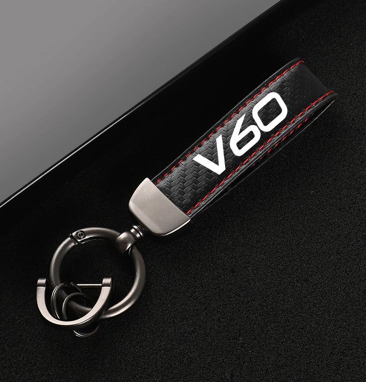 New for Alfa Romeo 147 car keychain, black leather horseshoe buckle, gift item.