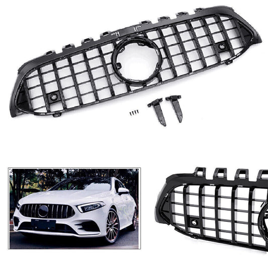 ABS Black GT R Front Grill Grille Fit 2019 for Mercedes-Benz W177 A200 A250 A45