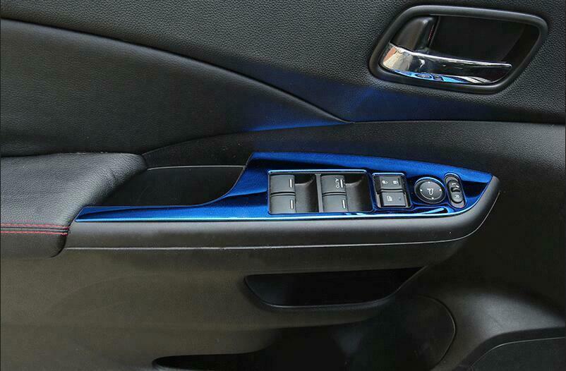 Glass Window Lifting Lock Panel Trim for Honda CRV CR-V 2012-2016 Blue Titanium