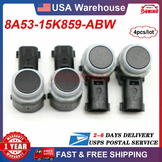 4x 8A53-15K859-ABW Bumper Parking PDC Aid Sensor Black for Ford Explorer Focus