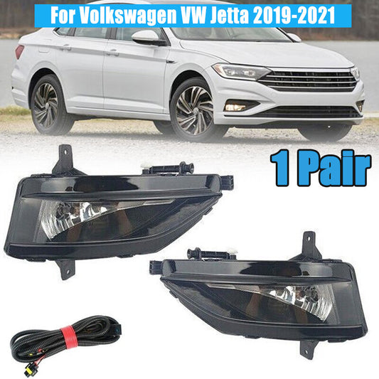 1 Pair Front Bumper LED Fog Light Fog Lamp for Volkswagen for VW for Jetta 2019-2021