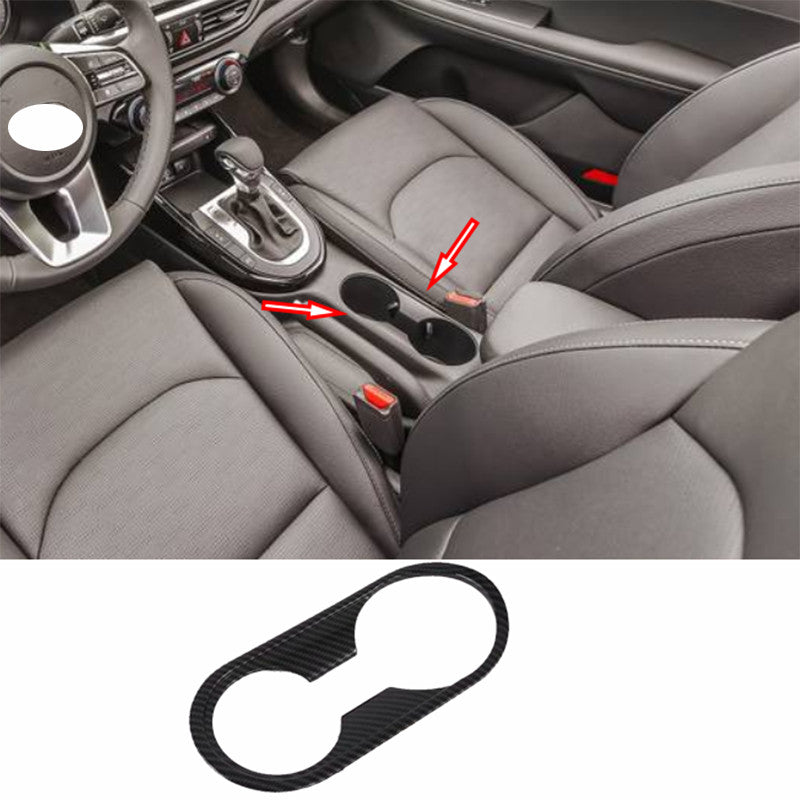for Kia Forte Cerato K3 2019-2021 Carbon Front Water Cup Holder Moulding Cover