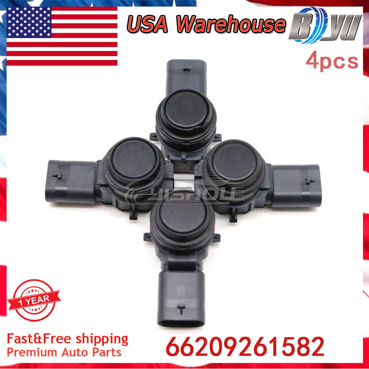 4PCS 66209261582 PDC Parking Sensor Fit for BMW F32 F31 F30 F22 F20 F84 F80 M3 M4 US