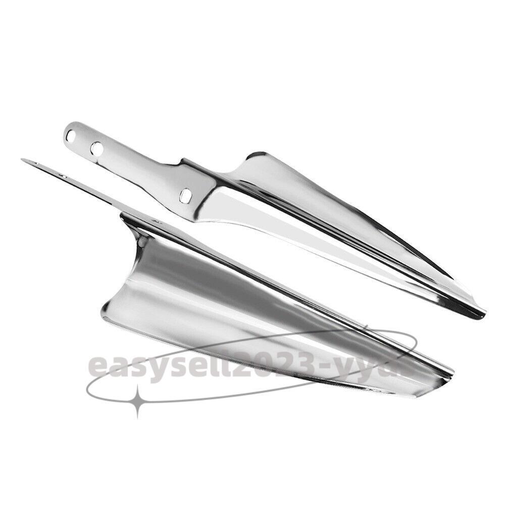 Chrome Front Fork Mount Wind Deflectors Windshield for Harley Electra Glide FLHT