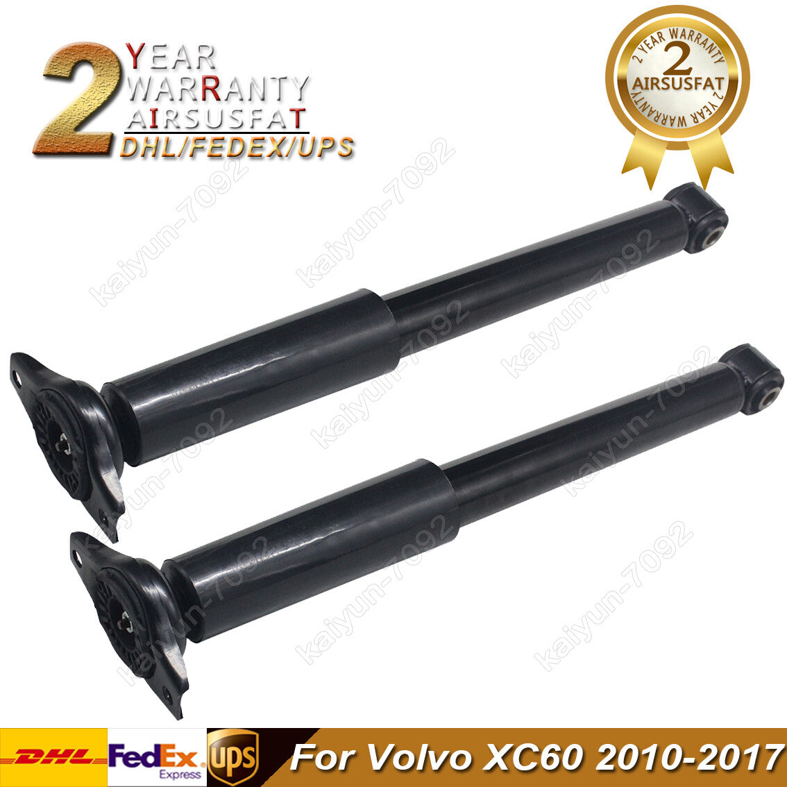 2x Rear Air Suspension Shock Strut for Volvo XC60 2010-2017 31302604 19-232638