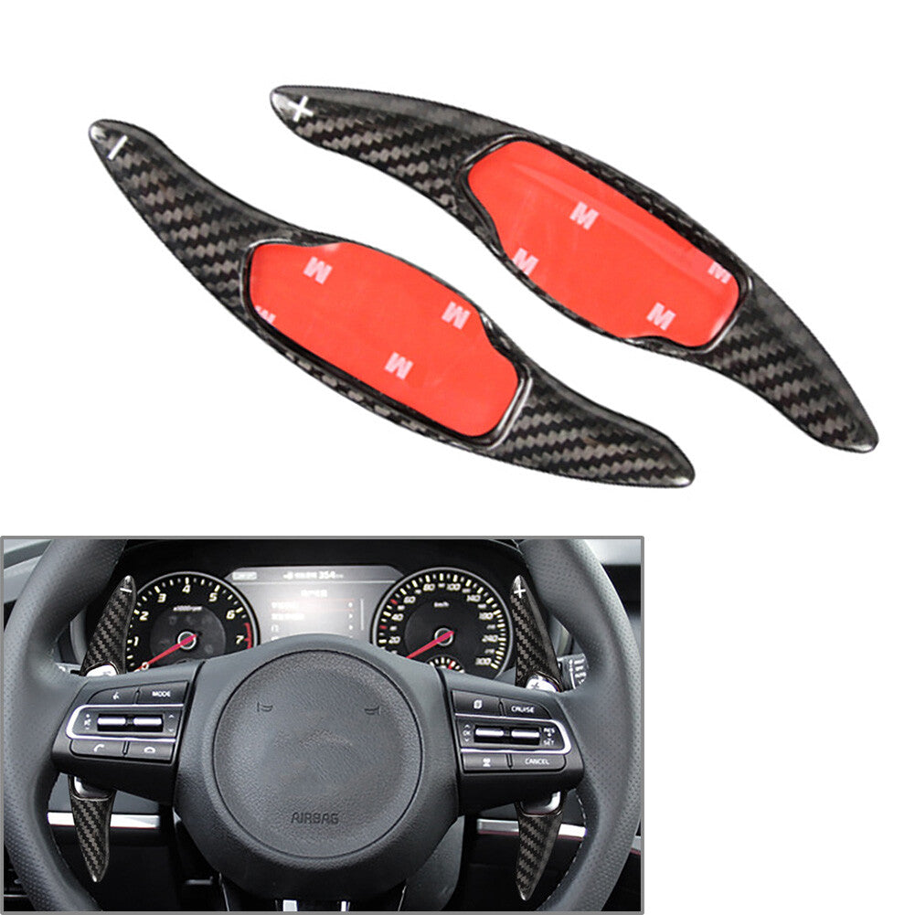Steering Wheel Shift Paddle Fit for Kia Stinger GT GT-Line GTS Carbon Fiber Black