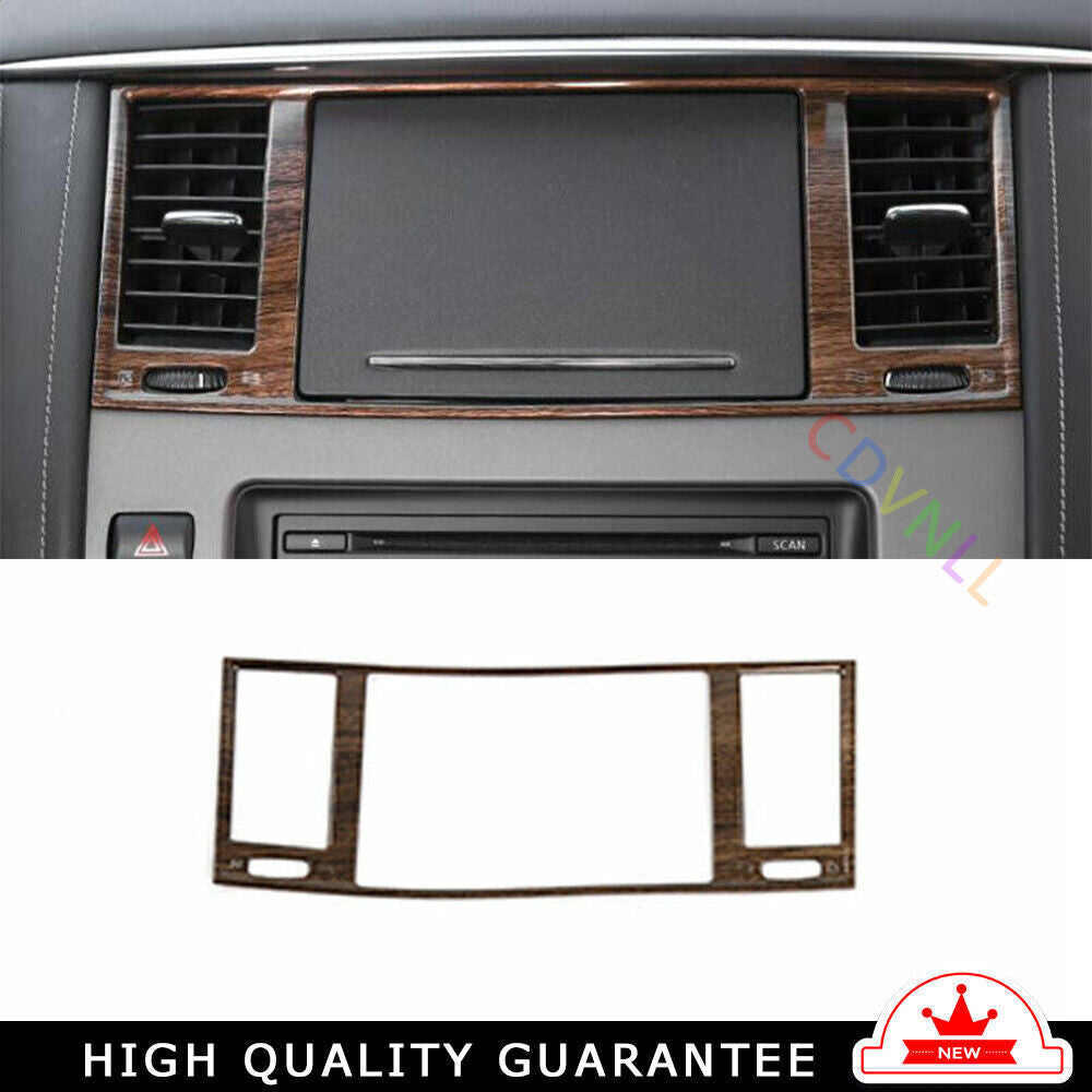 Middle Air Outlet Vent Cover Trim Fit for Nissan Armada Y62 2017-2020 Wood Grain
