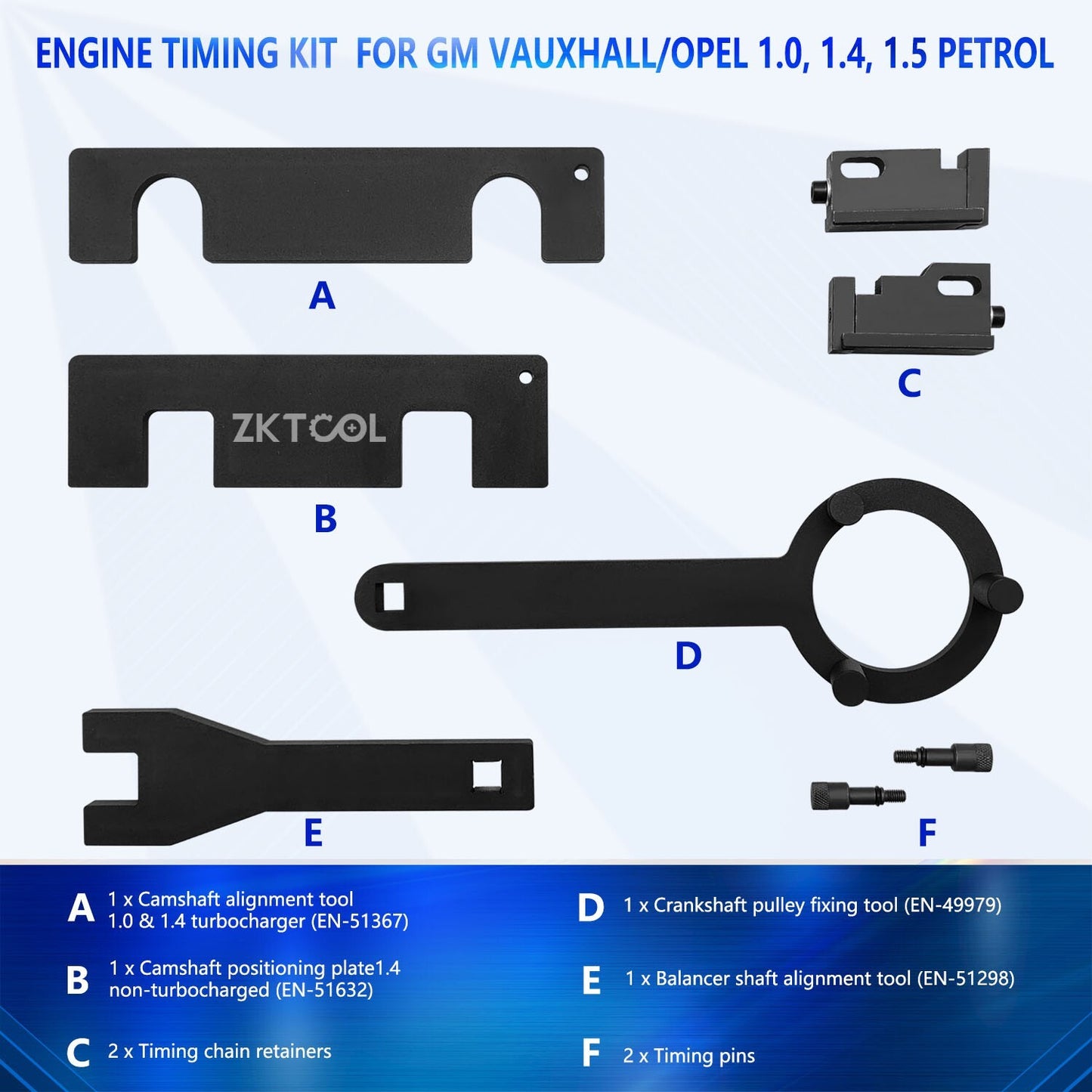 New Engine Timing Tool kit fit for Buick Excelle for Chevrolet New for Cruze 1.5T Engine