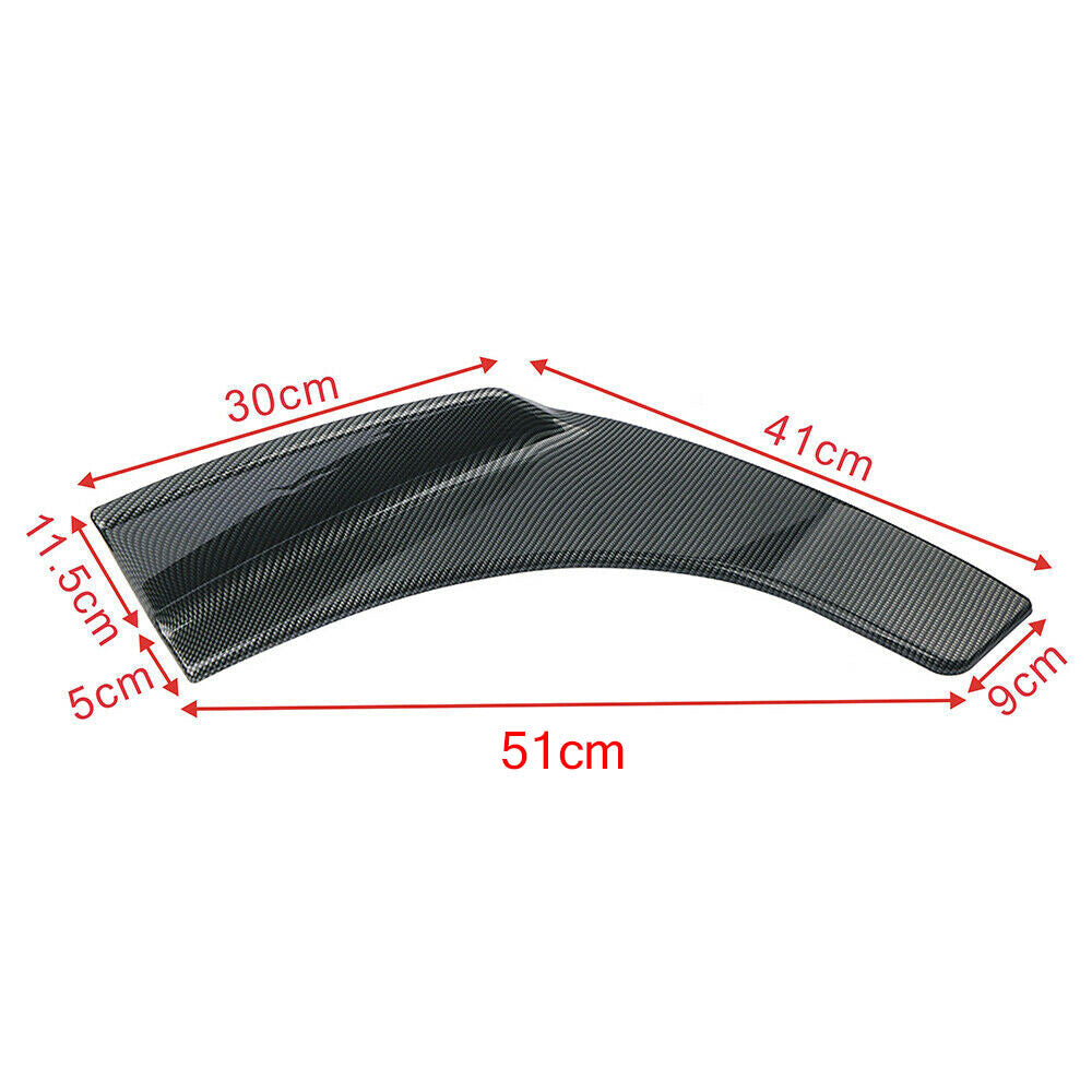 A pair of Winglet-type front bumper lip diffuser splitters made of Canard carbon fiber.