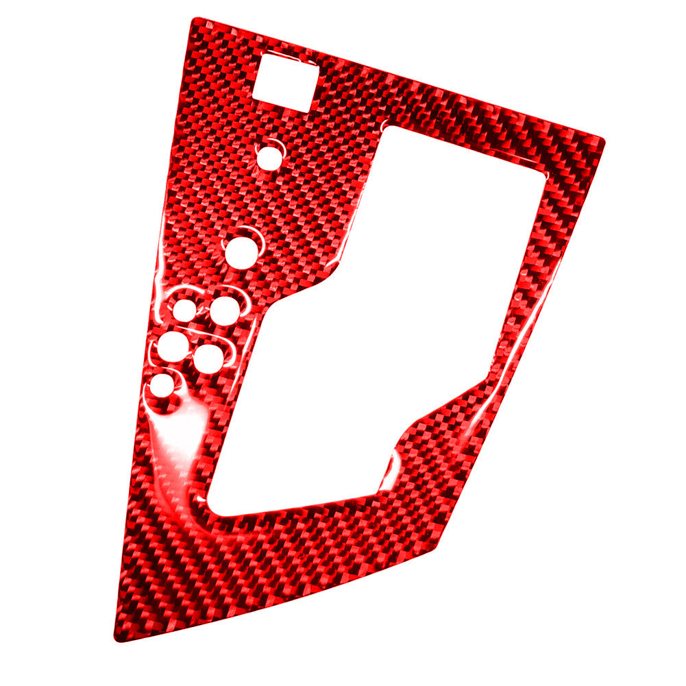 Red Carbon Fiber Gear Shifter Panel Cover Trim for Toyota for Corolla 2014-2018