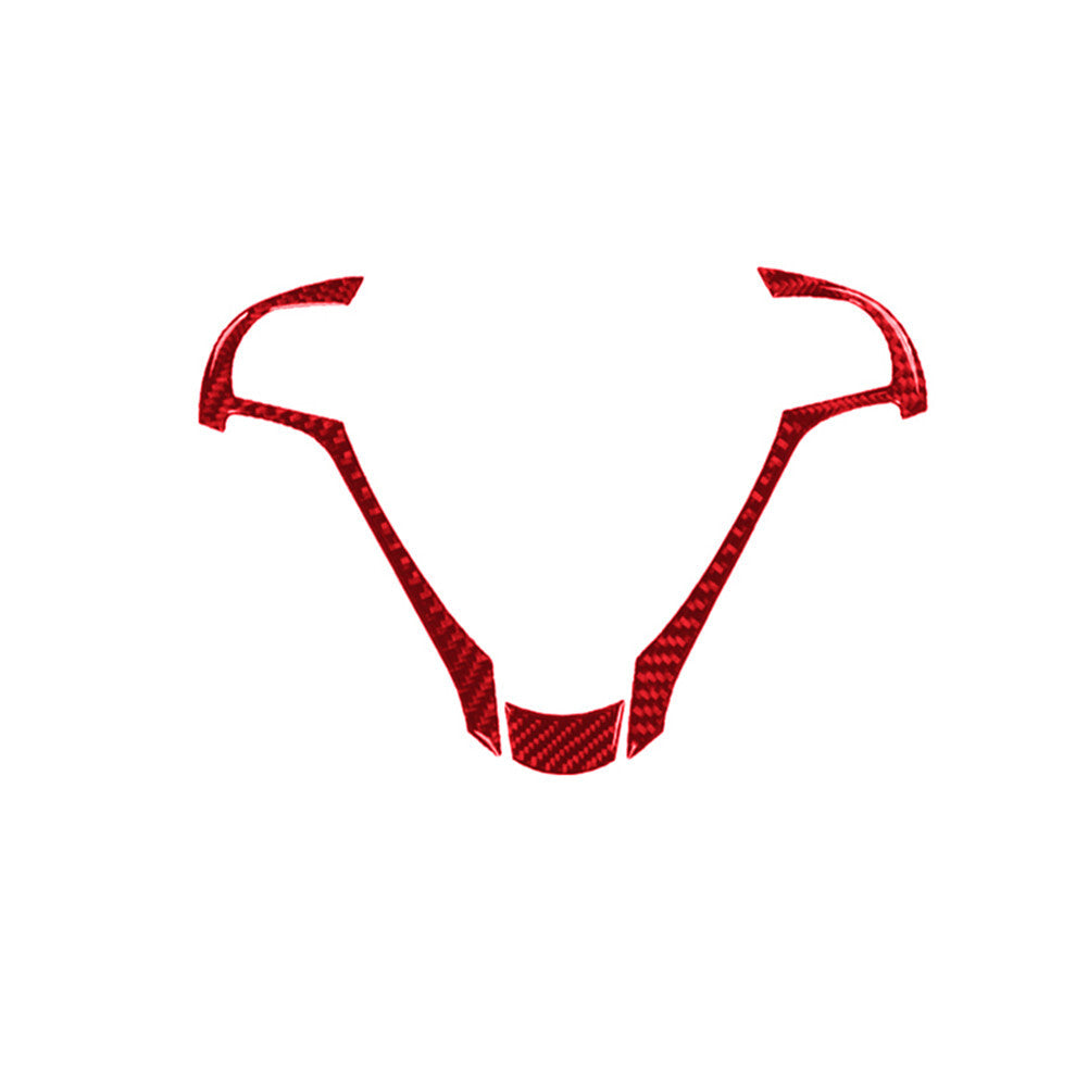 3Pcs Red Carbon Fiber Steering Wheel Accent Cover Trim for ACURA TL 2009-2014