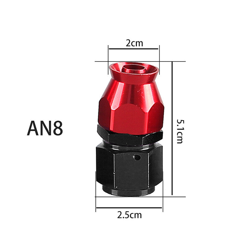 AN8 Straight Swivel Hose Line End Fitting Adaptor 8AN for PTFE Hose Line Only
