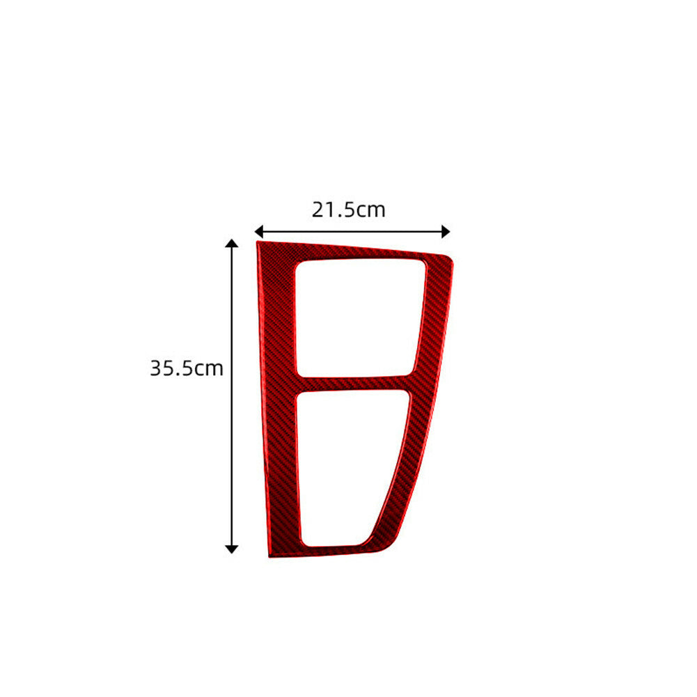 for Audi Q5 2018-2021 Red Carbon Fiber Interior Gear Shift Panel Cover Trim