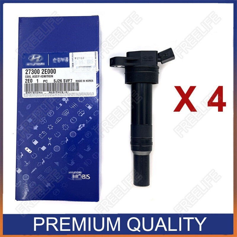 4x Ignition Coil For 01-17 for Hyundai for Elantra for Kia Soul Forte 1.8L 2.0L 27300-2E000