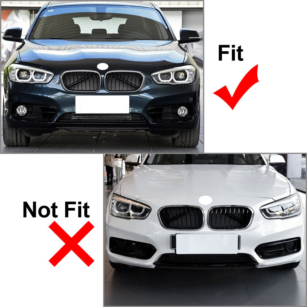 Front Bumper Fog Light Grilles Cover for BMW 1 Series F20 F21 LCI Sport 14-19