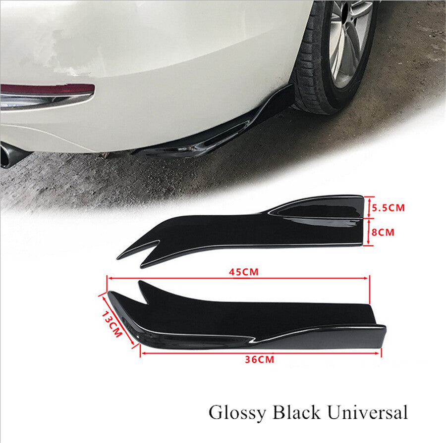 Car Rear Bumper Spoiler Canards Diffuser Lip Wrap Splitter Protector Guard Kits