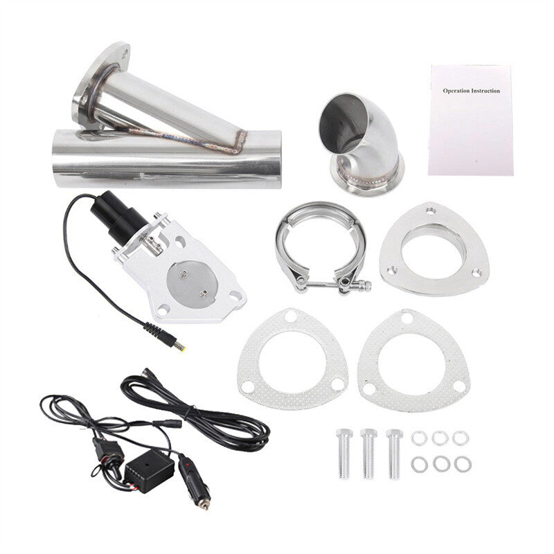 2.5 Electric Exhaust Valve Motor E-Valve Dump Valve Stainless Manual Control