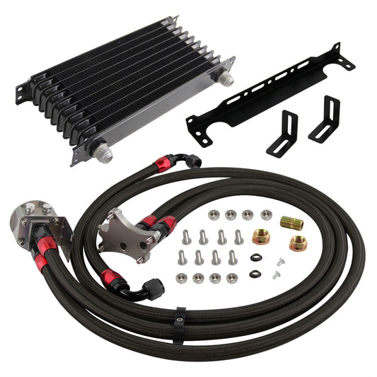 10 Row Trust Oil Cooler Kit for Nissan Silvia S13 S14 S15 180SX 200SX SR20DET BK