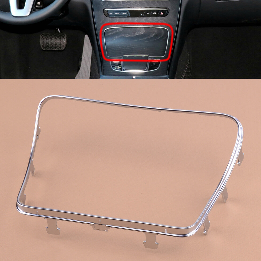 Console cupholder cover suitable for Mercedes-Benz C-Class W205 2015-2019