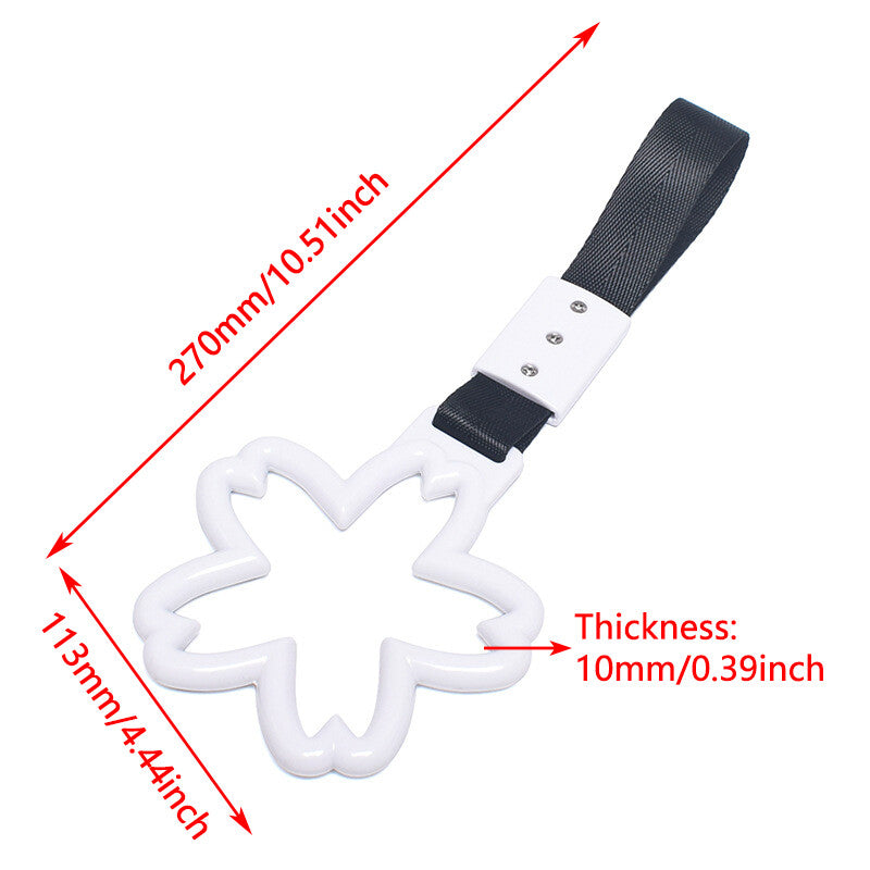 Car Warning Handle Strap Subway Bus Cherry Blossom Tsurikawa Ring JDM White