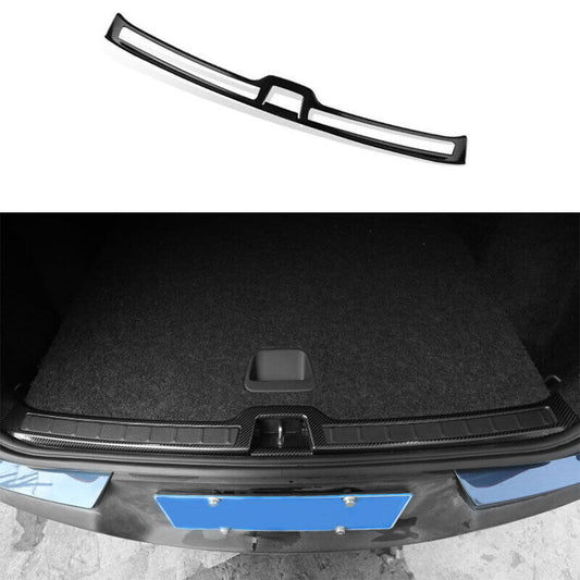 for Volvo XC40 2019-22 Carbon Fiber Steel Rear Bumper Sill Plate Protector Guard