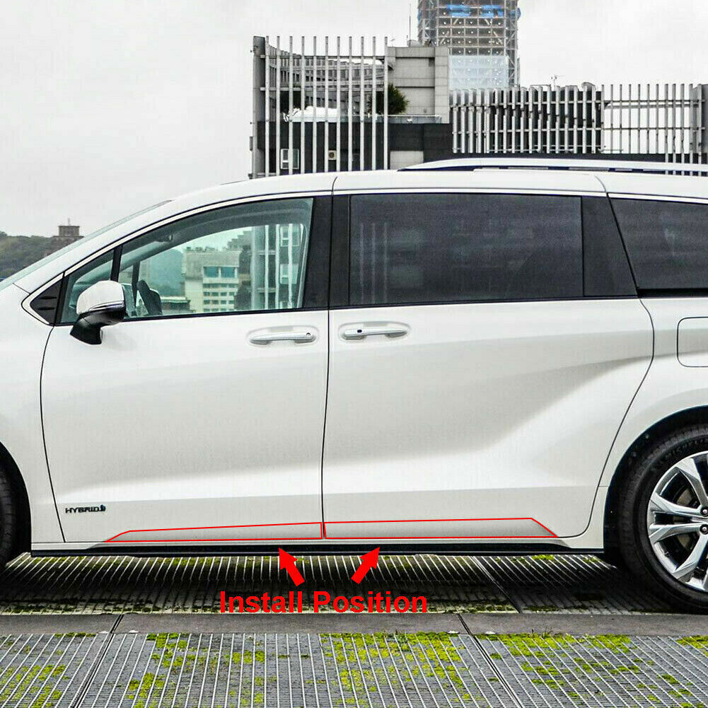 ABS Chrome Style Side Body Molding Trim Covers Decor for Toyota for Sienna 2021-2023