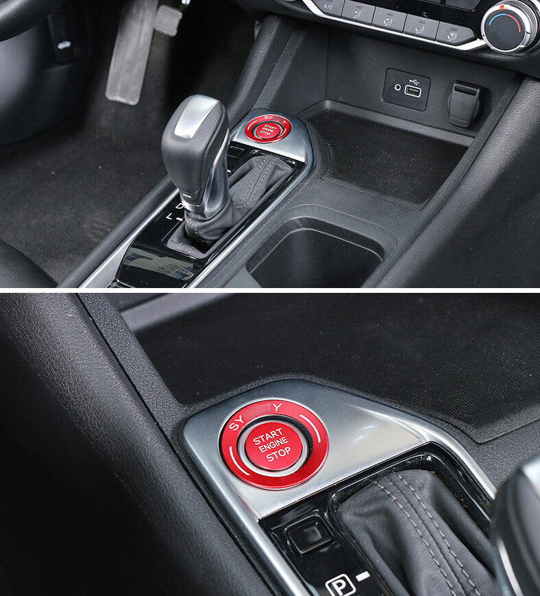 for Nissan Sentra Sylphy 2020-22 Red Aluminum Start Button Ignition Switch Ring