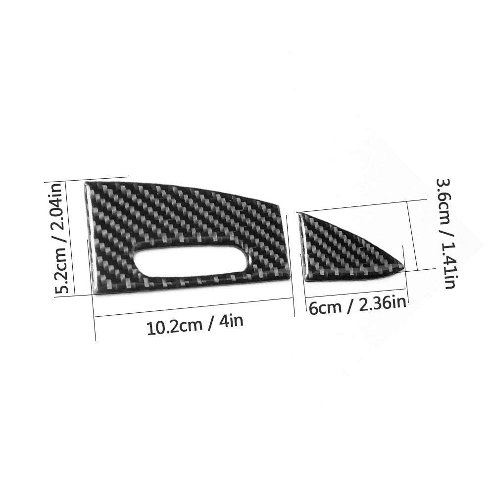 4X Carbon Fiber Rear Door Ashtry Panel Cover Trim for Porsche for Cayenne 2003-2010