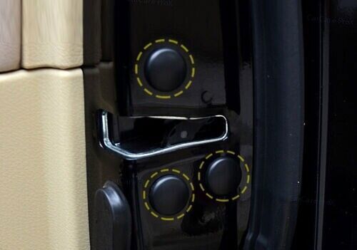 for Toyota for Land Cruiser 2008-2021 Black Car Door Lock Screw Protector Cover Trim